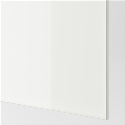 ПАКС, Гардероб, белый, Фэрвик белое стекло, 150x66x236 см