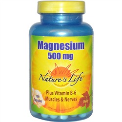 Nature's Life, Magnesium (Магний), 500 мг, 100 капсул