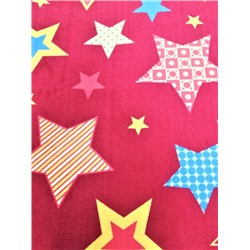 Детский велюровый ковёр "Звёзды", 1х1,5 м, розовый
