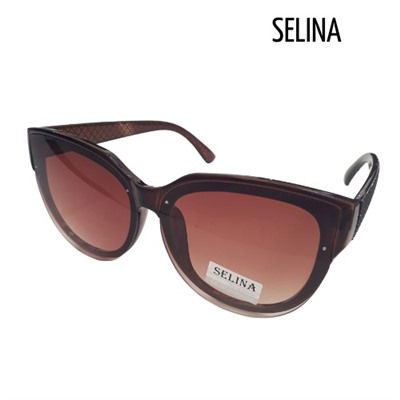 Очки солнцезащитные женские SELINA, коричневые, 54959-2806, арт.354.306