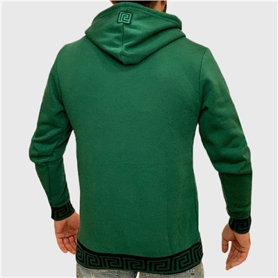 Зеленая мужская толстовка худи K.R.E.A.M. – уличный стиль на каждый день №144