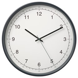 TAGGAD ТАГГАД, Настенные часы, белый/серый, 38 см