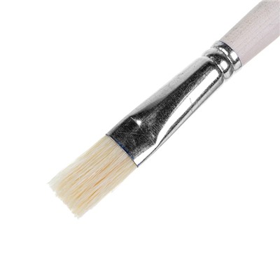 Кисть Щетина плоская №14 (ширина обоймы 14 мм; длина волоса 22 мм), деревянная ручка, Calligrata