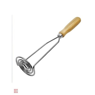 Толокушка-Картофелемялка металическая, дер. ручка 26см