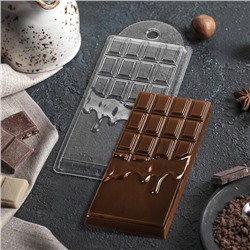 Форма для шоколада и конфет «Шоколад горячий», 7×15×1 см, цвет прозрачный