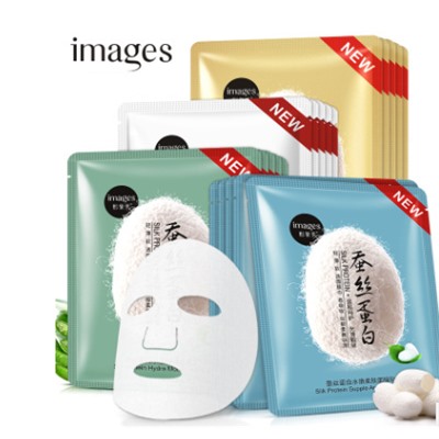 Sale! Осветляющая,смягчающая,сужающая поры  маска  для лица с протеинами шелка IMAGES SILK PROTEIN Supple And Soft  Mask 30 гр.​