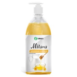 GRASS Жидкое крем-мыло Milana молоко и мед с дозатором 1 л
