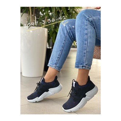 Женские кроссовки 8097-3 черно-синие