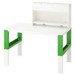 ПОЛЬ, Стол с дополнительным модулем, белый, зеленый, 96x58 см