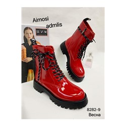 Женские ботинки демисезон 8282-9 красные (бордовые)