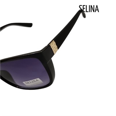 Очки солнцезащитные женские SELINA, черные, матовые дужки,  54959-2812, арт.354.287