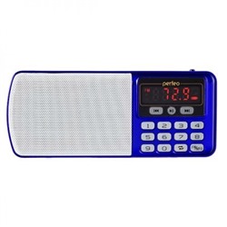 Мини аудио система Perfeo ЕГЕРЬ, MP3, FM, синяя (i120-BL)