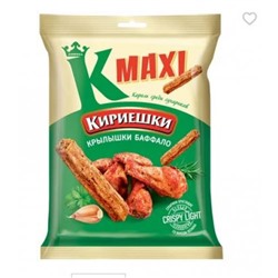 «Кириешки Maxi», сухарики со вкусом крылышек Баффало, 60 гр.