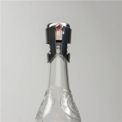 Пробка для бутылки раздвижная, 3,5×3,5×5,5 см, цвет серебристый