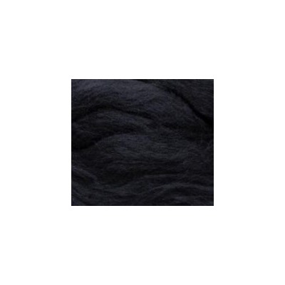 Шерсть для валяния ПЕХОРКА полутонкая шерсть (100%шерсть) 50г цв.002 черный