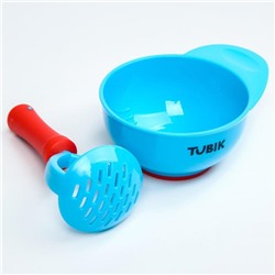 Набор детской посуды «Спутники Тарелкус и Мялкус»: миска с прибором для измельчения TUBIK