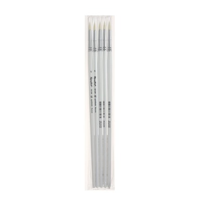 Кисть Roubloff белая синтетика, круглая, серия 1В12 № 5, ручка длинная белая, белая обойма