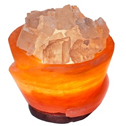 Солевая лампа Вазон с кристаллами (4 кг.) оптом или мелким оптом