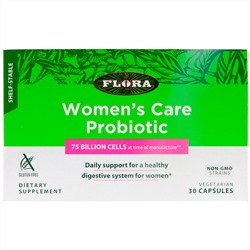 Flora, Women's Care Probiotic, Shelf-Stable, 75 Billion Cells, 30 Capsules