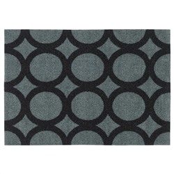 МЕЙЛС, Придверный коврик, орнамент-круги серый/черный, 40x60 см