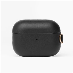 Чехол Leather для кейса "Apple AirPods Pro" (black) натур.кожа