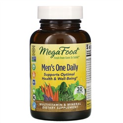 MegaFood, Men’s One Daily, витамины для мужчин, для приема один раз в день, 30 таблеток