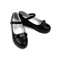 Туфли черные для девочки 32381-ПТ18