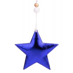 Новогоднее подвесное украшение "Синяя звезда" из полиуретана 10,5х1,5х10,5 см 86363 Феникс-Презент