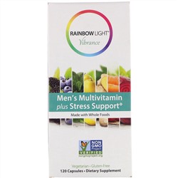 Rainbow Light, Vibrance, мультивитамины для мужчин, поддержка при стрессе, 120 капсул