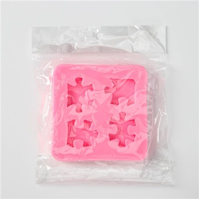 Молд «Пазлы», 7×7×1 см, цвет розовый