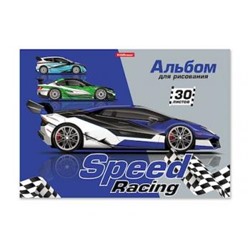 Альбом для рисования 30л на склейке "Speed Racing" 49835 Erich Krause {Россия}
