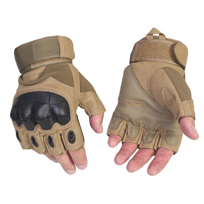 Тактические перчатки без пальцев - Идеальные перчатки для военных. Надежно защищают руку и не мешают стрелять из любого положения (A10) №17