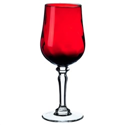 VINTER 2020 ВИНТЕР 2020, Бокал для вина, прозрачное стекло/красный, 33 сл
