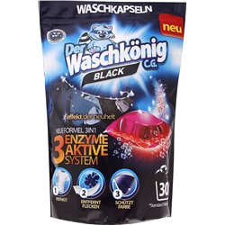 Жидкость для стирки тёмных тканей в капсулах Der Waschkonig C.G.Black 17 гр х 30 шт (510 гр)