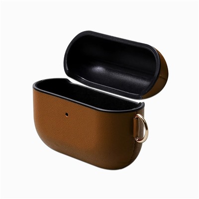 Чехол Leather для кейса "Apple AirPods Pro" (black) натур.кожа
