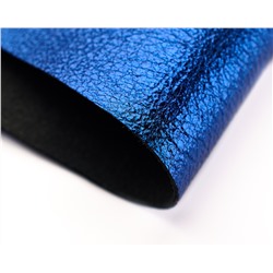 Натуральная Кожа Наппа, 4 дм², Синяя Металлик, Мягкая, Толщина 0,6 мм
