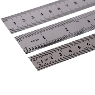 Набор линеек металлических 3 штуки: 15 см, 20 см, 30 см.