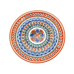 Ляган 42см Риштан керамика оранжевый Мехроб NEW