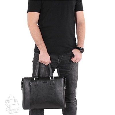 Портфель мужской кожаный 66314H black Heanbag