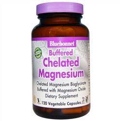 Bluebonnet Nutrition, Буферизованный хелатный магний, 120 растительных капсул