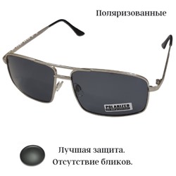 Солнцезащитные очки, поляризованные, серая оправа, 54123-1003, арт.354.268