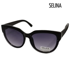 Очки солнцезащитные женские SELINA, черные, 54959-2806, арт.354.288