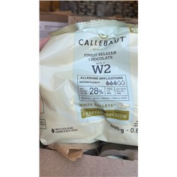 Белый шоколад в каллетах callebaut, упаковка 400 гр