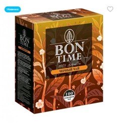 Bontime чай черный, 100 пакетиков, 200 гр