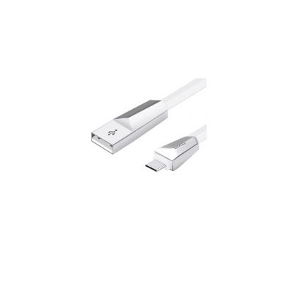 Кабель USB 3.1 Type C(m) - USB 2.0 Am - 1.2 м, плоский, метал. разъемы, белый, Hoco X4