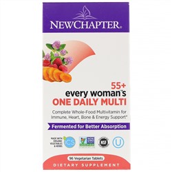 New Chapter, Витамины для женщин в возрасте от 55 лет 55+ Every Woman's One Daily Multi, 96 вегетарианских таблеток