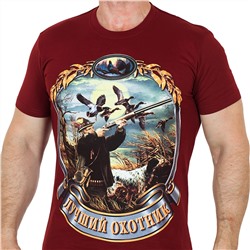 Фирменная футболка с изображением сцен утиной охоты – подходящий и недорогой подарок охотнику №282