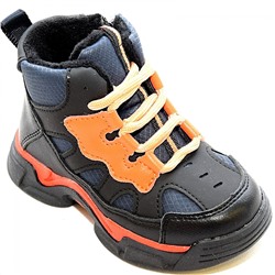 Ботинки 5951-2А черн/оранж