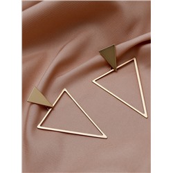 Серьги-подвески треугольный