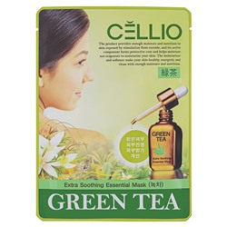 CELLIO. Тканевая маска для лица Зеленый чай, 25мл